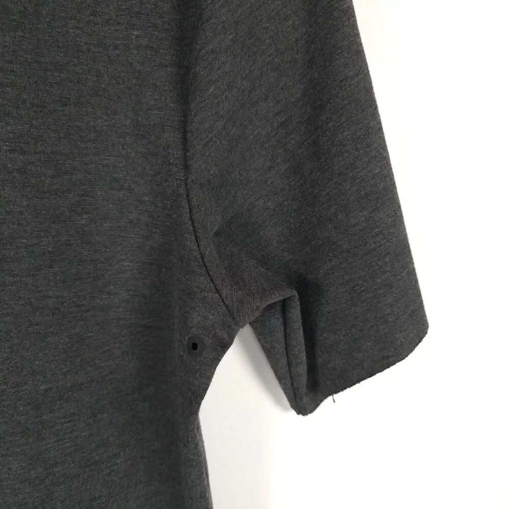JORDAN Crew Neck Seamless Short‎ Sleeve Soft T-Shirt SMALL Stretch Dark Gray